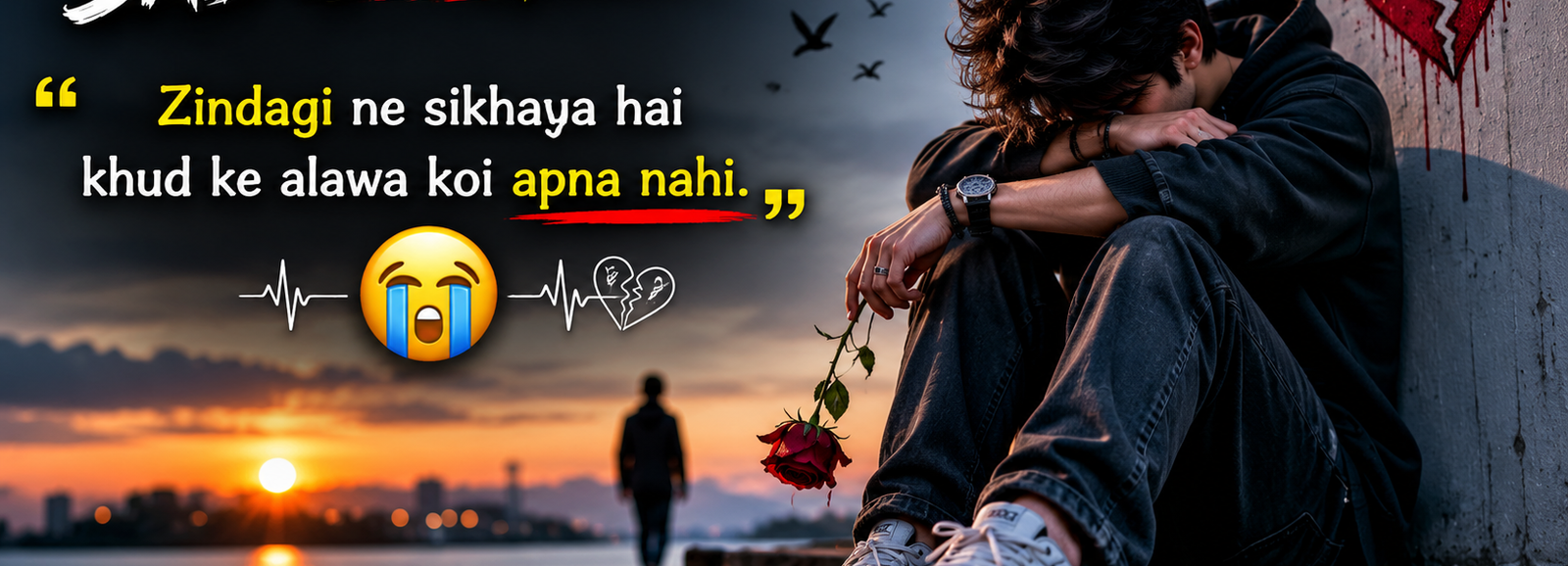100+ Sad Shayari 😭 Life 2 Line In Hindi | Heart Touching Life Shayari 💔