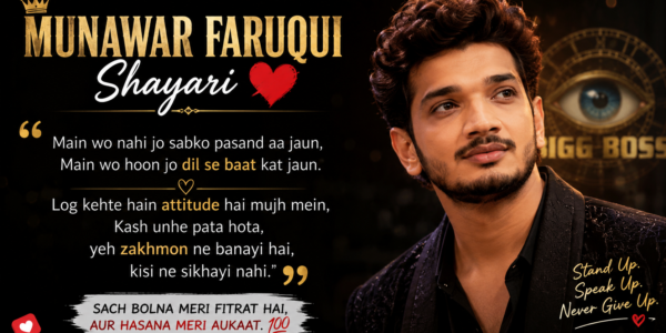 Munawar Faruqui Shayari Bigg Boss ❤️ Heart Touching Lines