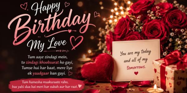 Happy Birthday My Love Shayari ❤️ Special Birthday Quotes