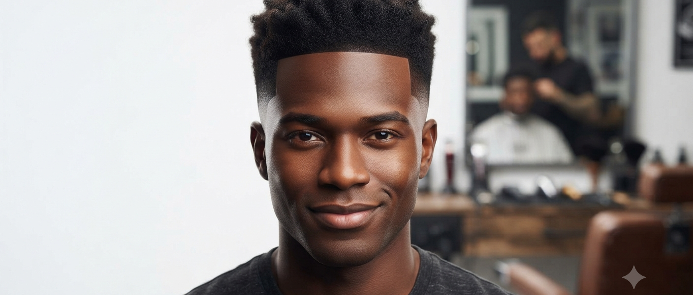 low drop fade black men