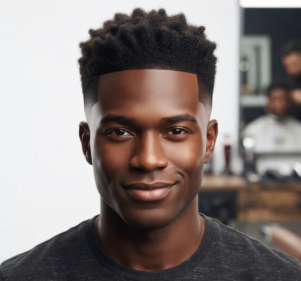 low drop fade black men