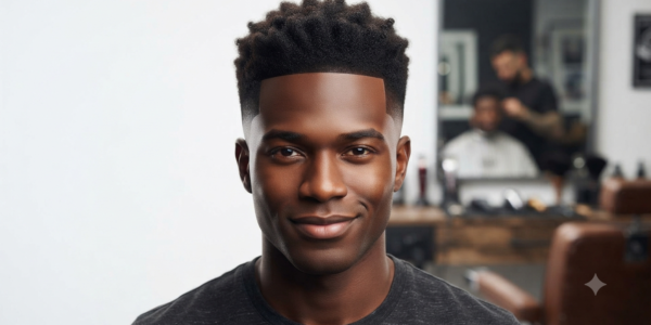 low drop fade black men